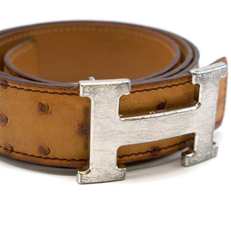 hermes ostrich leather belt|hermes leather belts.